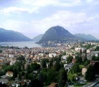 View on Lake Lugano and Monte San Salvatore
